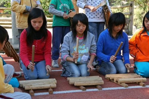 Students at Taoshan Primary School perform music